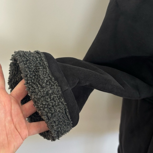 Lauren Ralph Lauren Jacket Black Gray Faux Fur Petite M - Picture 6 of 8